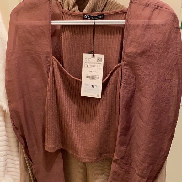 Zara puff sleeve top NWT - Picture 2 of 4